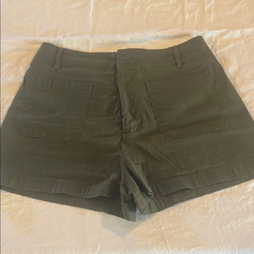 Maeve Anthropologie Green Collete Shorts sz 32